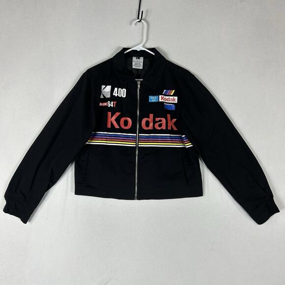 Kodak Ultra 36 Vintage Jacket Womens Large Utility Lightweight Coat Black Zip Up - Picture 1 of 14